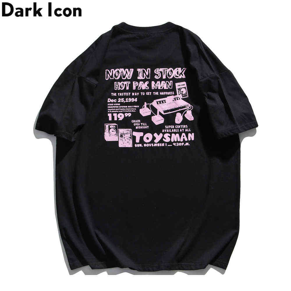 Printing Cotton Tee Shirts Men Summer O-neck Oversized Men's Tshirt Cotton Tee Black Purple 210603
