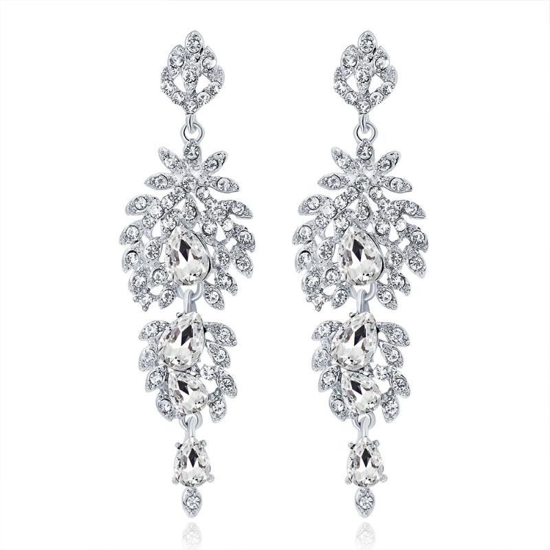 Dangle & Chandelier Bright Crystal Rhinestone Wedding Teardrop Earring For Brides Birdesmaids Party Jewelry Woman, Silver
Dangle & Chandelier Bright Crystal Rhinestone Wedding Teardrop Earring For Brides Birdesmaids Party Jewelry Woman, Silver