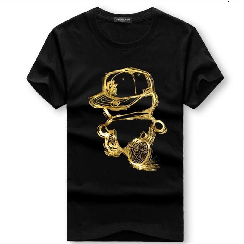 summer short sleeve casual cotton men t shirt golden person cartoon print loose homme tees, White;black
summer short sleeve casual cotton men t shirt golden person cartoon print loose homme tees, White;black