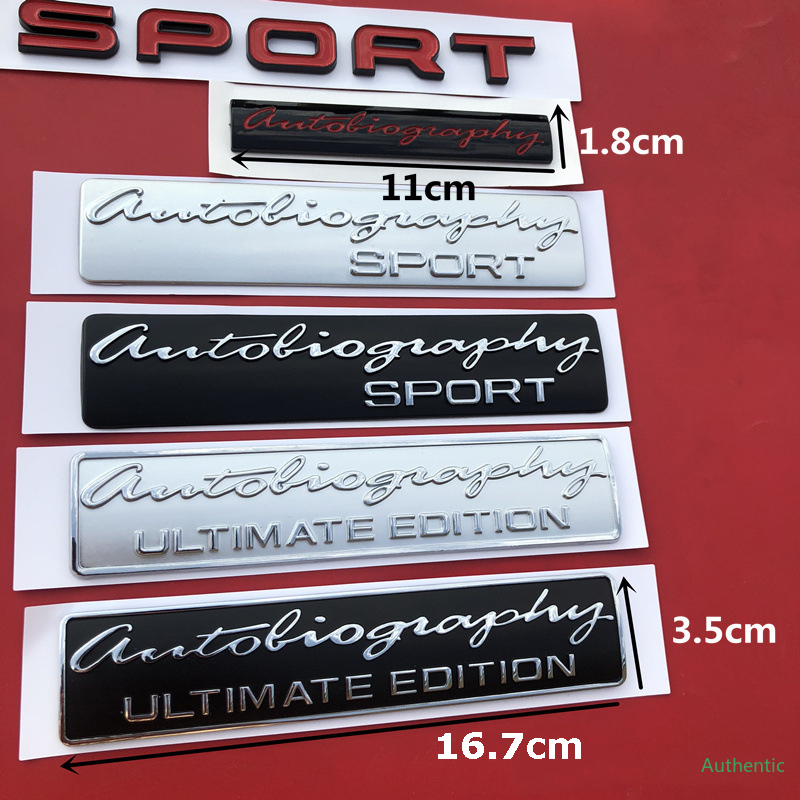 Handwriting SV Autobiography Ultimate Edition SPORT Emblem Bar Badge for Range Rover Executive Limited Car Trunk Logo Sticker, Colour
Handwriting SV Autobiography Ultimate Edition SPORT Emblem Bar Badge for Range Rover Executive Limited Car Trunk Logo Sticker, Colour