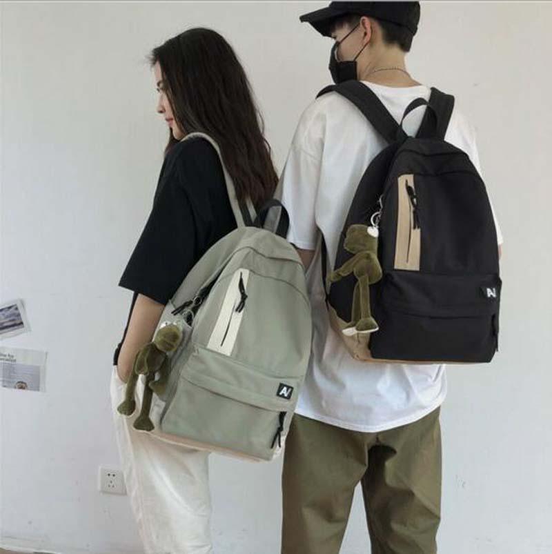 Backpack Men Women Preppy Style High Capacity Nylon School Bag Teenage Casual Double Shoulder Travel Backpacks, Black
Backpack Men Women Preppy Style High Capacity Nylon School Bag Teenage Casual Double Shoulder Travel Backpacks, Black