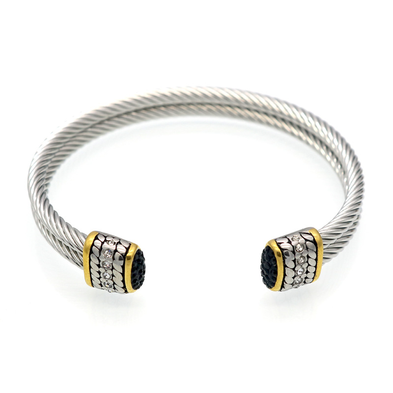2021 men bracelet double stainless steel wire bracelet men jewelry bracelets fashion diamond bracelets fashion womens opening bracelet, Black
2021 men bracelet double stainless steel wire bracelet men jewelry bracelets fashion diamond bracelets fashion womens opening bracelet, Black