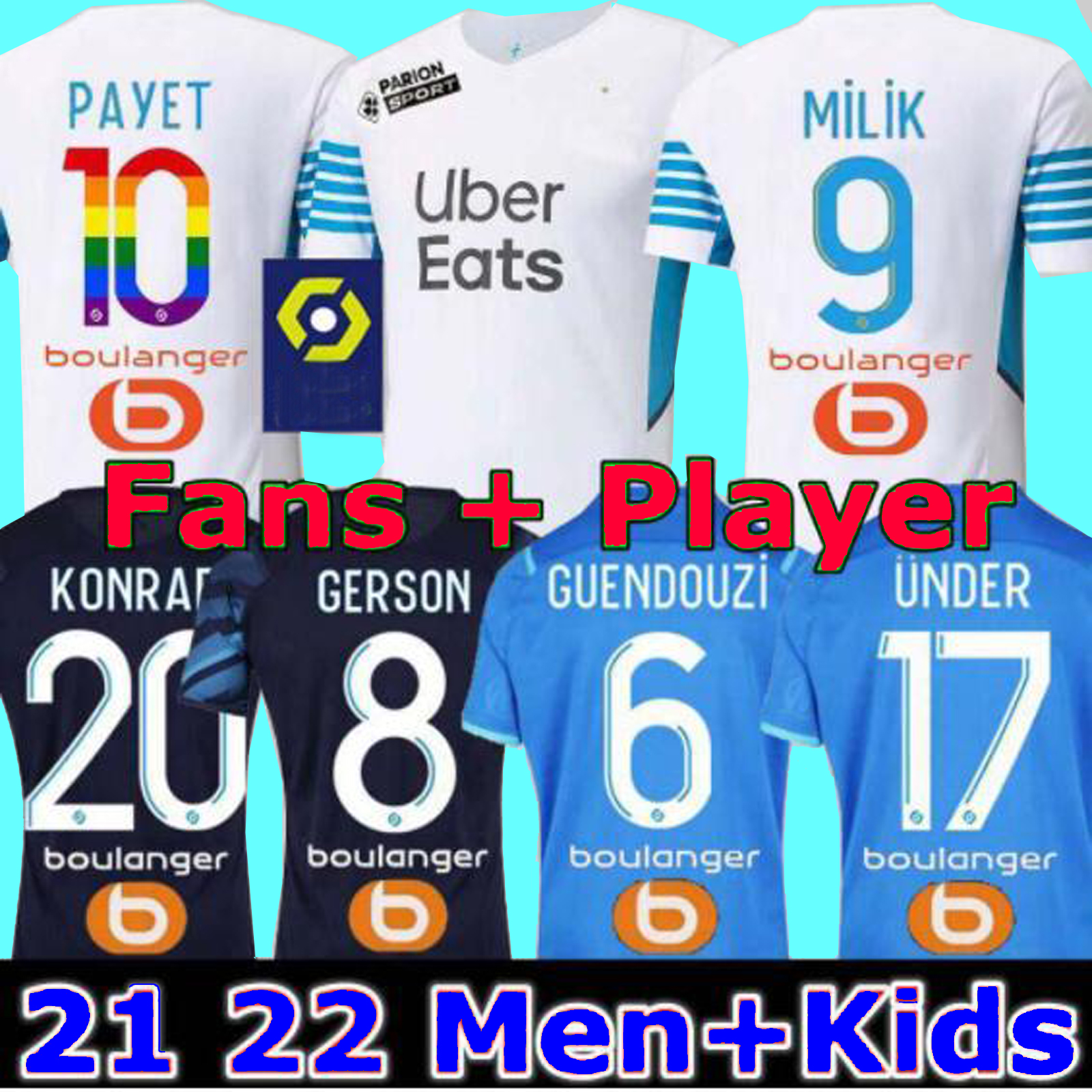 21 22 Marseille soccer jerseys Olympique De 2021 2022 OM MILIK maillot foot CUISANCE THAUVIN BENEDETTO KAMARA PAYET football shirts men + ki, Black;yellow
21 22 Marseille soccer jerseys Olympique De 2021 2022 OM MILIK maillot foot CUISANCE THAUVIN BENEDETTO KAMARA PAYET football shirts men + ki, Black;yellow