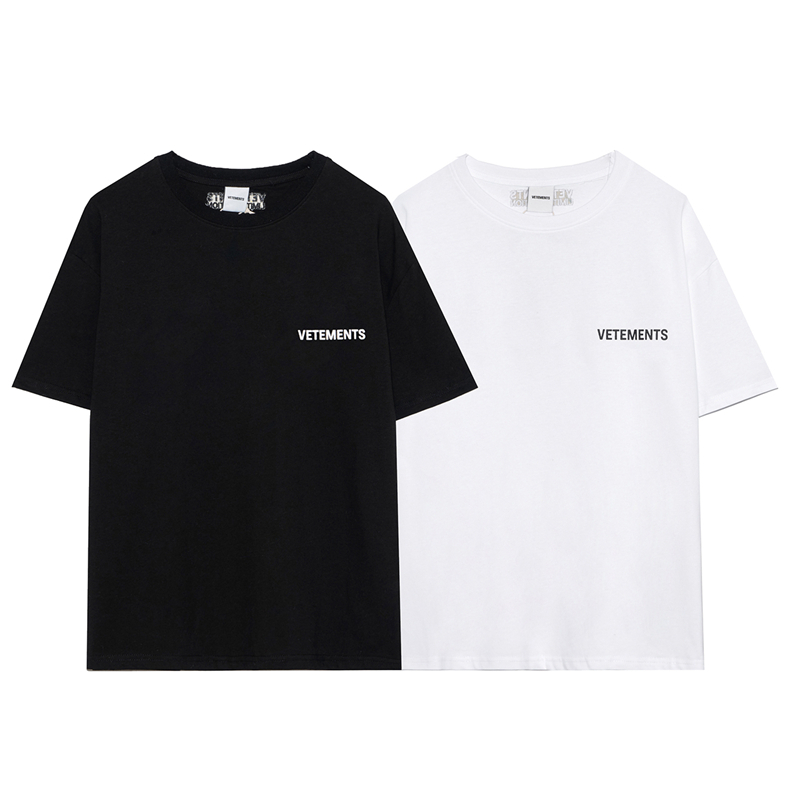 T-shirt Men Women 1 High Quality Letter Print Tee Tops Oversize Short Sleeve, White