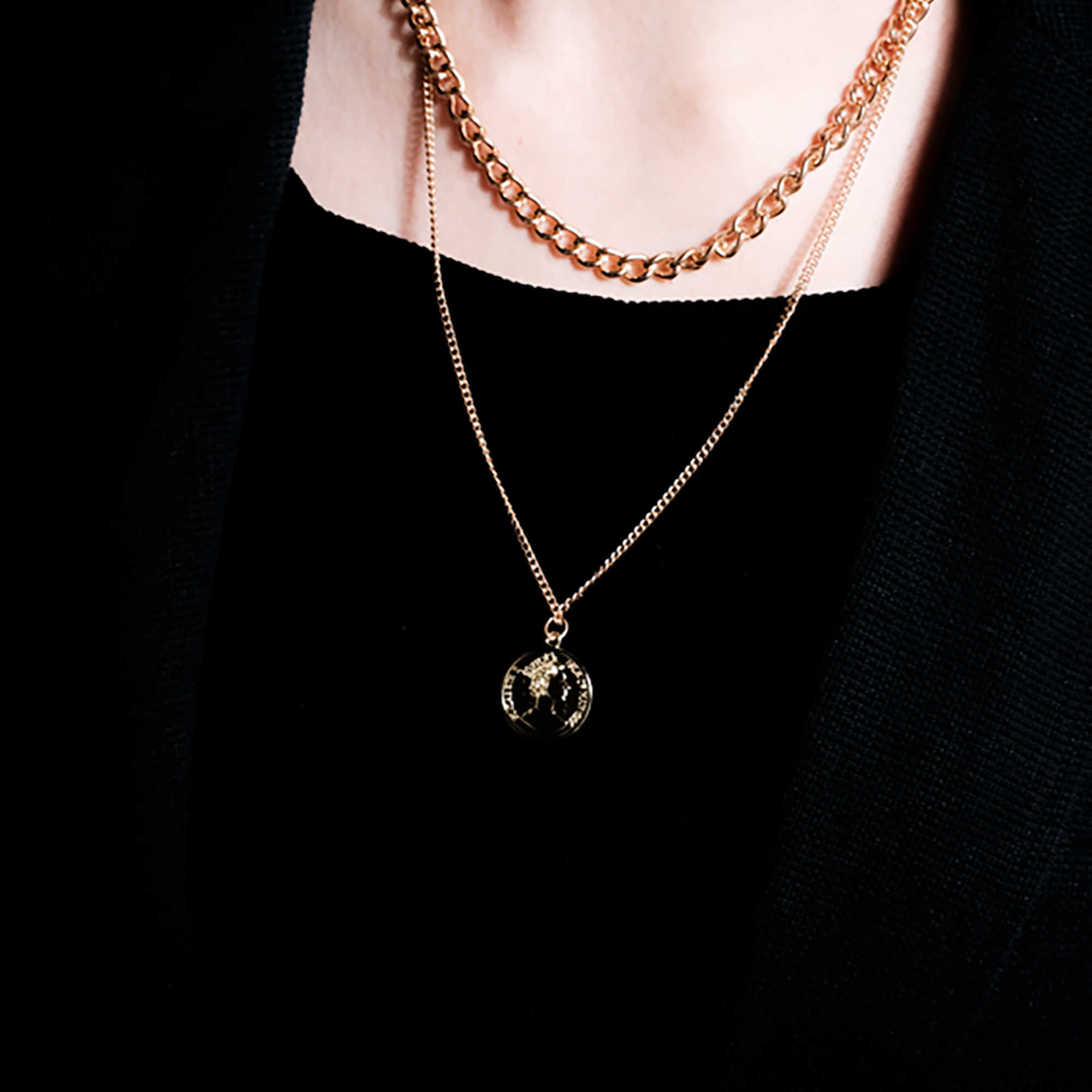 Vintage Multi-layer Coin Chain Choker Necklace For Women Gold Silver Color Fashion Portrait Chunky Chain Necklaces Jewelry P0809
Vintage Multi-layer Coin Chain Choker Necklace For Women Gold Silver Color Fashion Portrait Chunky Chain Necklaces Jewelry P0809