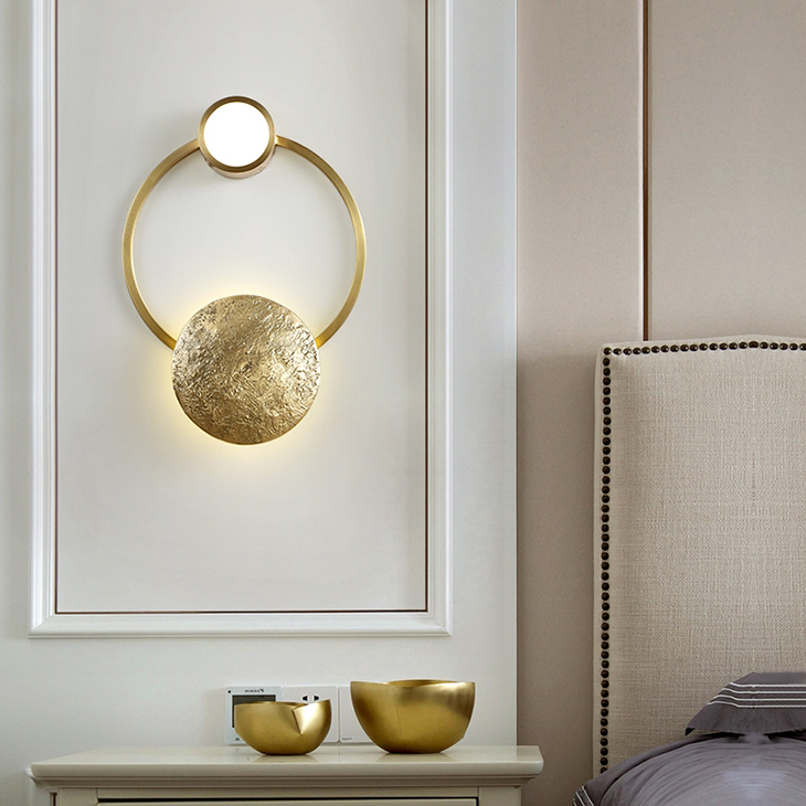 Postmodern copper wall lamp simple living room bedroom bedside lamps retro creative Nordic wall light
Postmodern copper wall lamp simple living room bedroom bedside lamps retro creative Nordic wall light