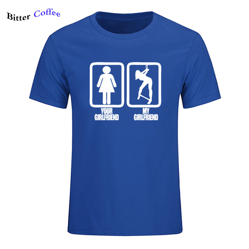 NEW Men's t-shirt Your Girlfriend My Girlfriend Bondage T shirt for Men Short tops Cotton fashion Tee Shirts European Size 210225