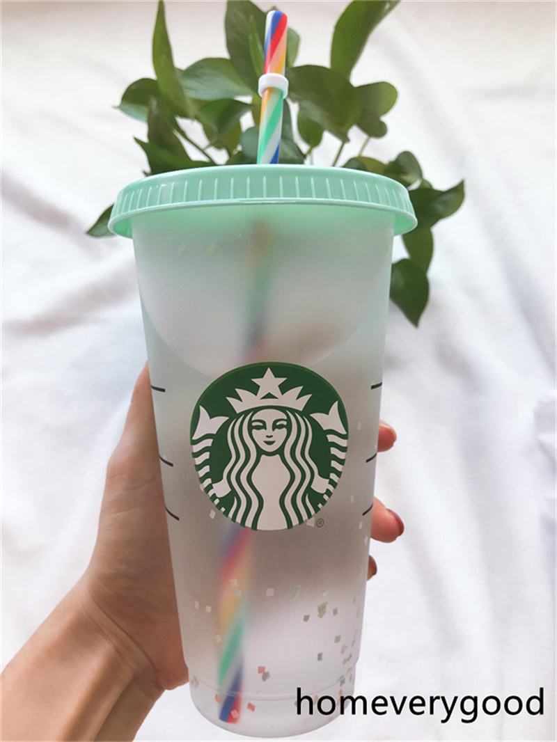 Starbucks 24oz/710ml plastic Rainbow Color Change mug High Transparent Color Change Cup and Coffee Cups
Starbucks 24oz/710ml plastic Rainbow Color Change mug High Transparent Color Change Cup and Coffee Cups
