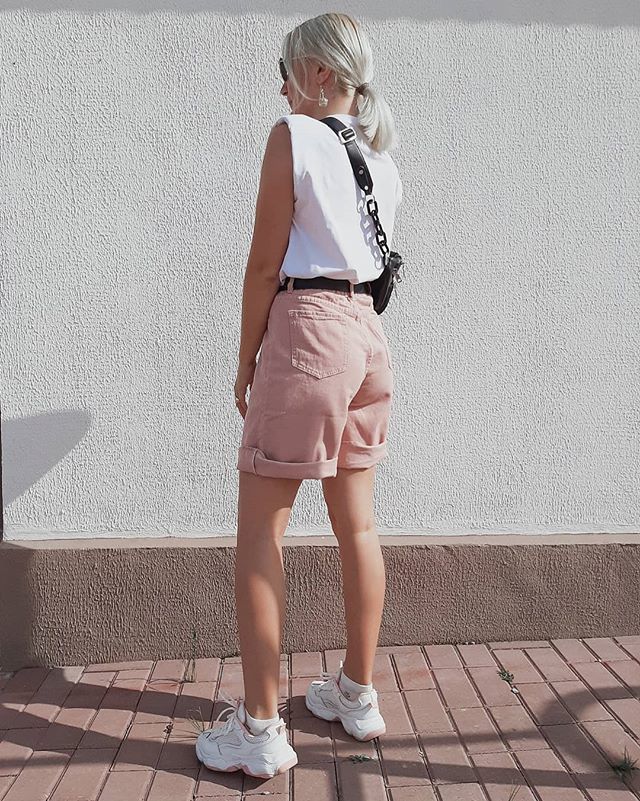 Women's Bermuda High Waist Wide Leg Denim Shorts | Soft Summer Student Girl Casual Outfits