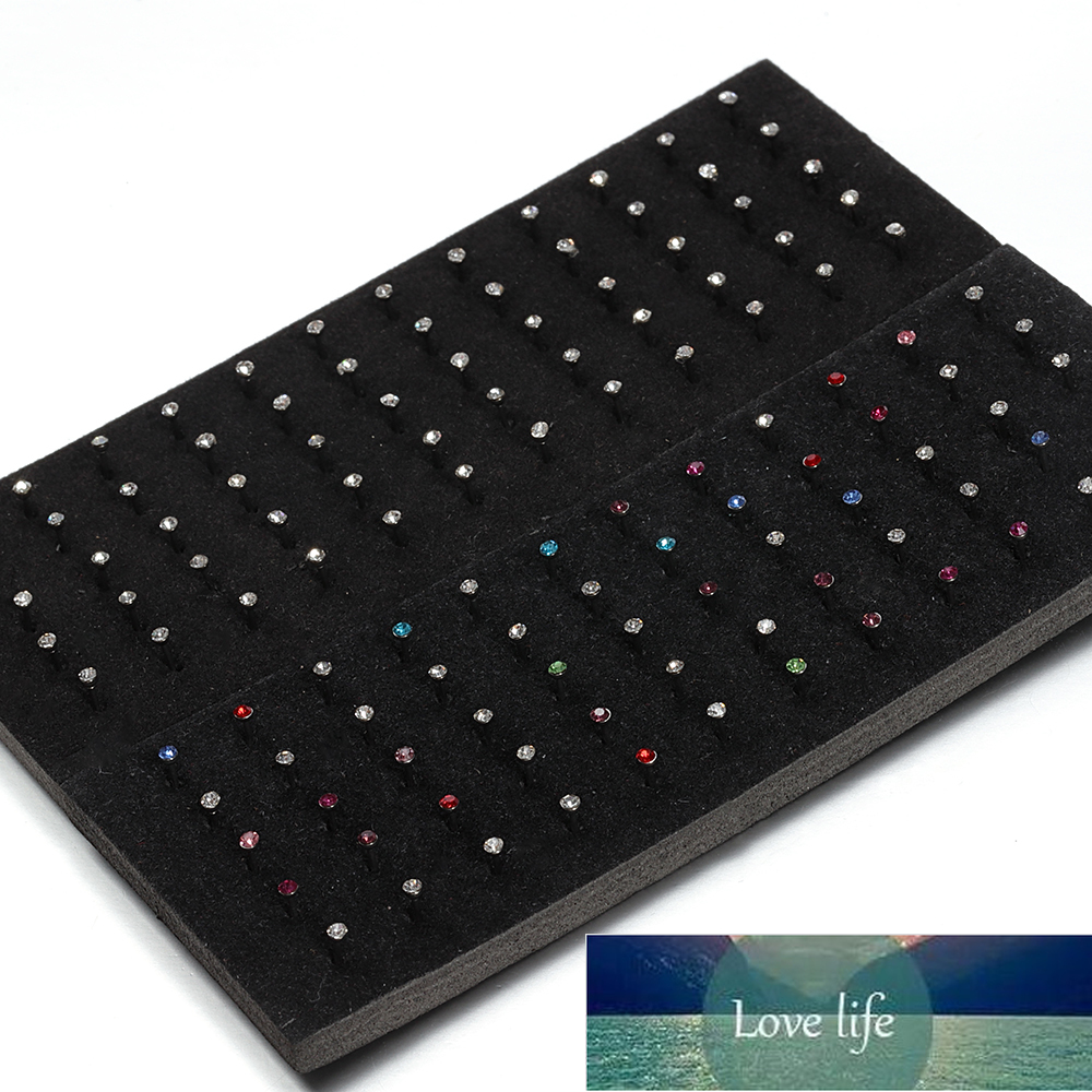 60pcs/box Nose Ring Set Women Cool Girls Crystal Stainless Surgical Steel Nose Piercing Nose Stud Lot Body Jewelry Findings