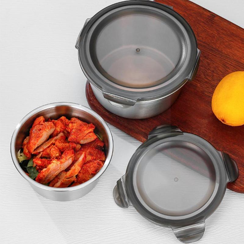 Dinnerware Sets 304 Steel Round Lunch Box With Lid Refrigerator Bento Storage Bowl Sealed N8k0
Dinnerware Sets 304 Steel Round Lunch Box With Lid Refrigerator Bento Storage Bowl Sealed N8k0