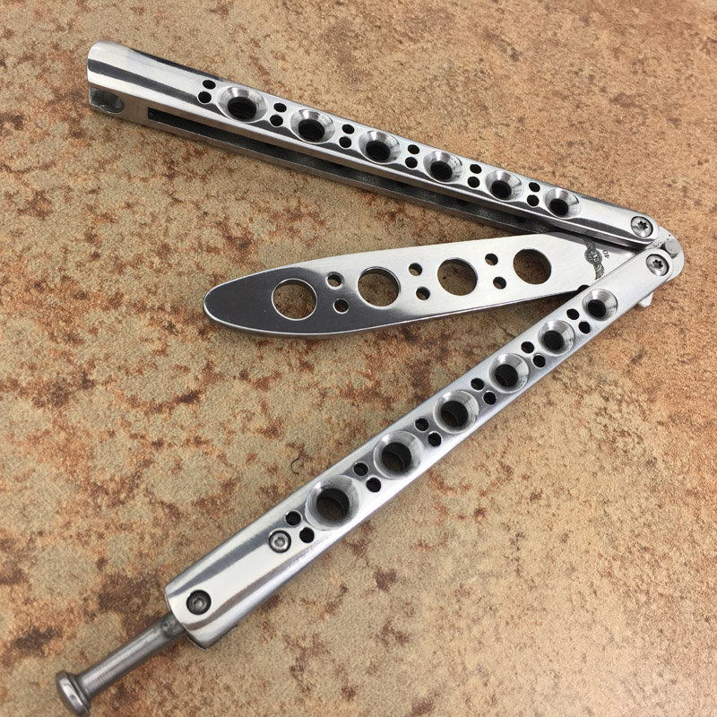 4Models Theone BRS BM40 BM42 BM43 BM47 Channel Trainer/Live Knife Mirror Stainless steel Handle 440C Blade Free-Swing JL Knives EDC Tools