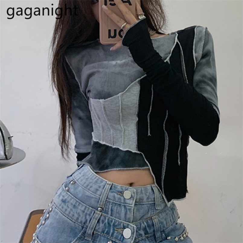 Gaganight Irregular Sexy Crop Tops Tee Womens Spring Basic T Shirt Fashion Long Sleeve O-Neck T-shirt Casual Slim 210708, Grey black
Gaganight Irregular Sexy Crop Tops Tee Womens Spring Basic T Shirt Fashion Long Sleeve O-Neck T-shirt Casual Slim 210708, Grey black