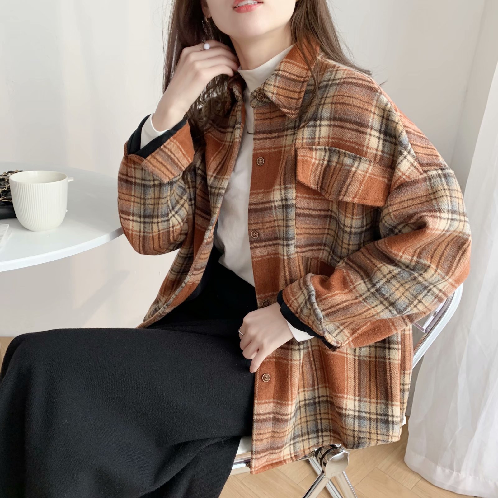 2021 New Winter Veet Woolen Plaid Shirts Womens Blouses Thick Warm Tops Long Sleeve Female Clothes Outwear News Oovg, Orange
2021 New Winter Veet Woolen Plaid Shirts Womens Blouses Thick Warm Tops Long Sleeve Female Clothes Outwear News Oovg, Orange