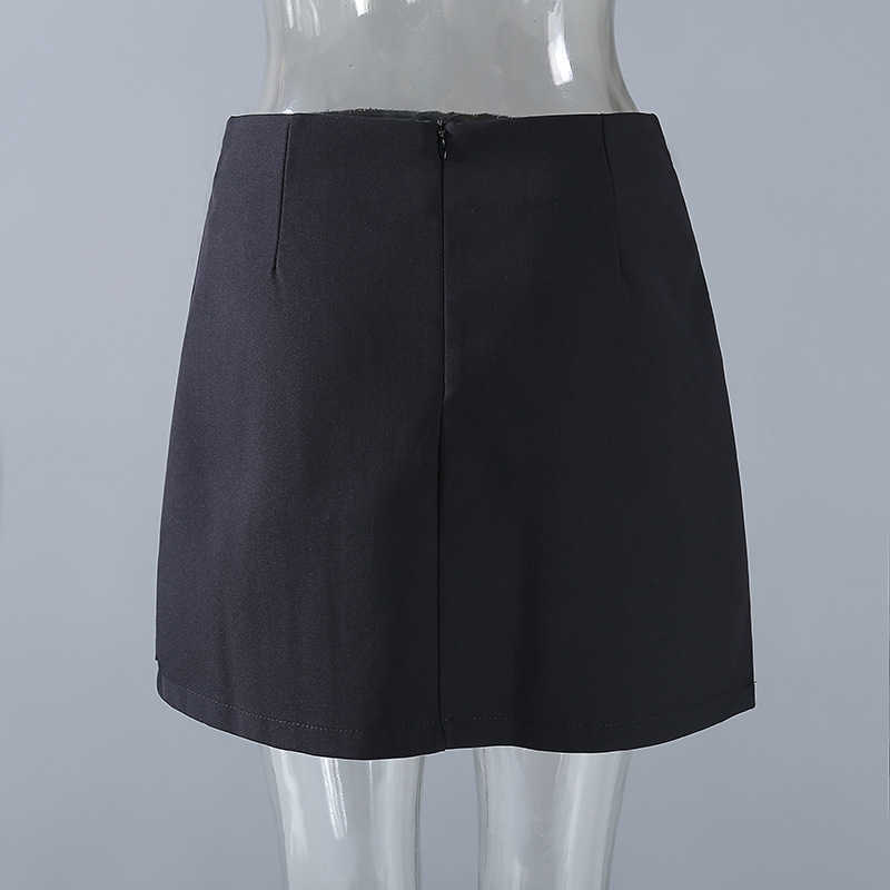 Temperament High Waist A-line Skirts for Women Irregular Fashion Pleated Jupe Casual Simple All-match Bottoms Summer 210525