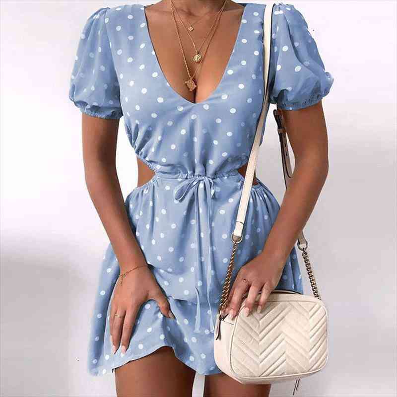 mini dot sashes womens dress v-neck cute pink party club plus size fashion summer spring a-line clothing g2373, Black;gray
mini dot sashes womens dress v-neck cute pink party club plus size fashion summer spring a-line clothing g2373, Black;gray