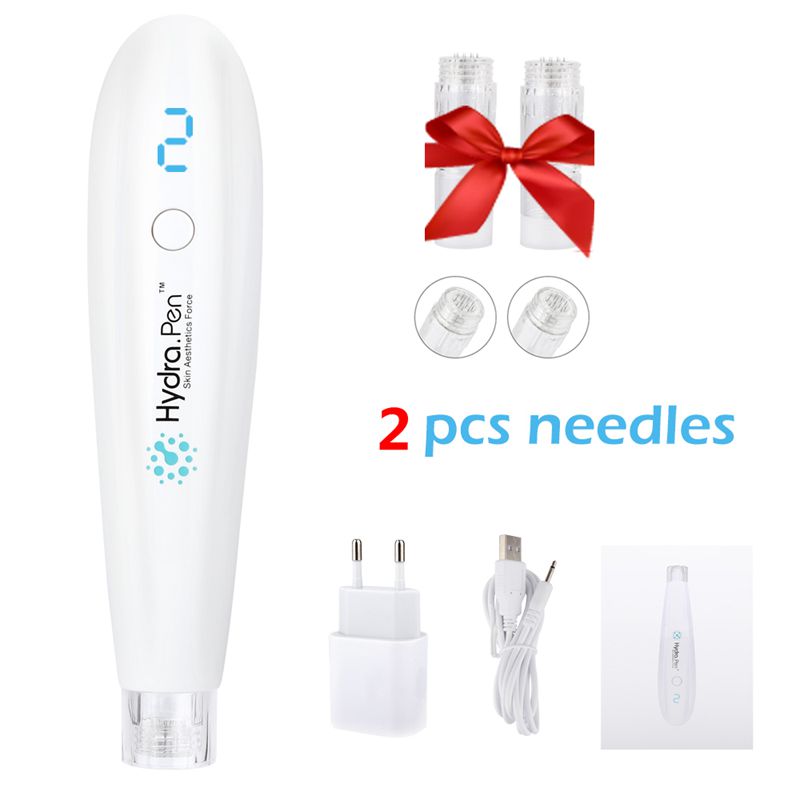 Skin care device Automatic Infusion Applicator Rechargeable Derma H2 Nano Needle Stamp Skin Serum Microneedle with 20pcs needle cartridges