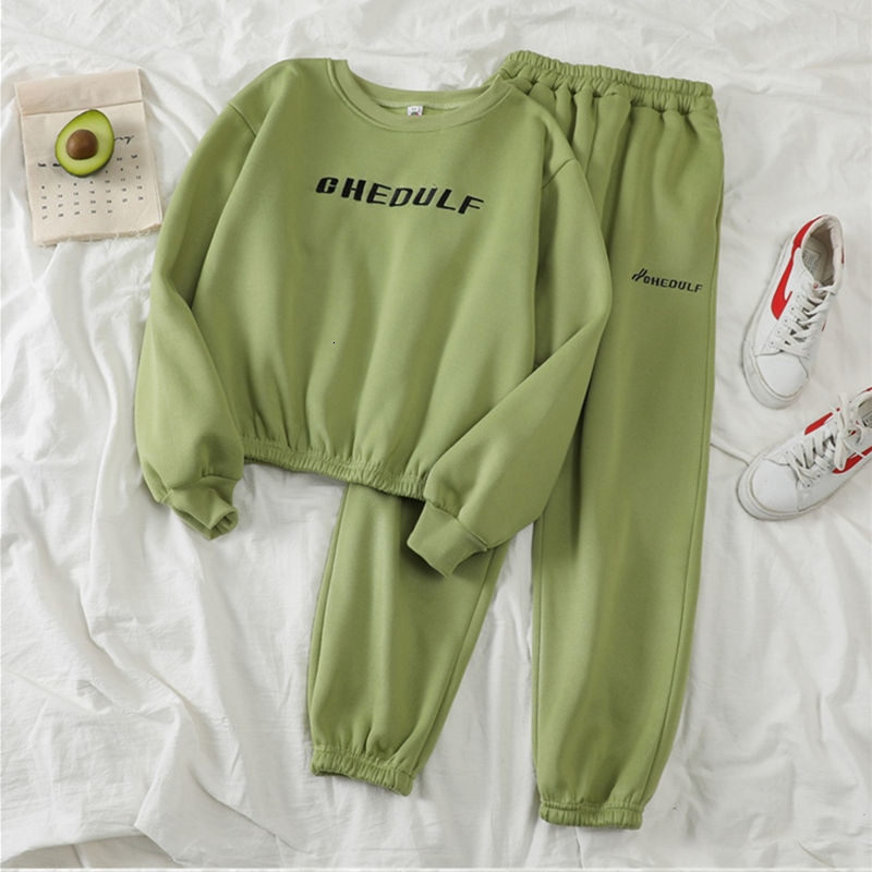 2021 New Autumn Pullover Hooded+elastic Waist Jogger Pants Piece Sets Women Fashion Sweatshirt Suits Female Streetwear Tracksuit 2 Pcs Ow6n, Green
2021 New Autumn Pullover Hooded+elastic Waist Jogger Pants Piece Sets Women Fashion Sweatshirt Suits Female Streetwear Tracksuit 2 Pcs Ow6n, Green