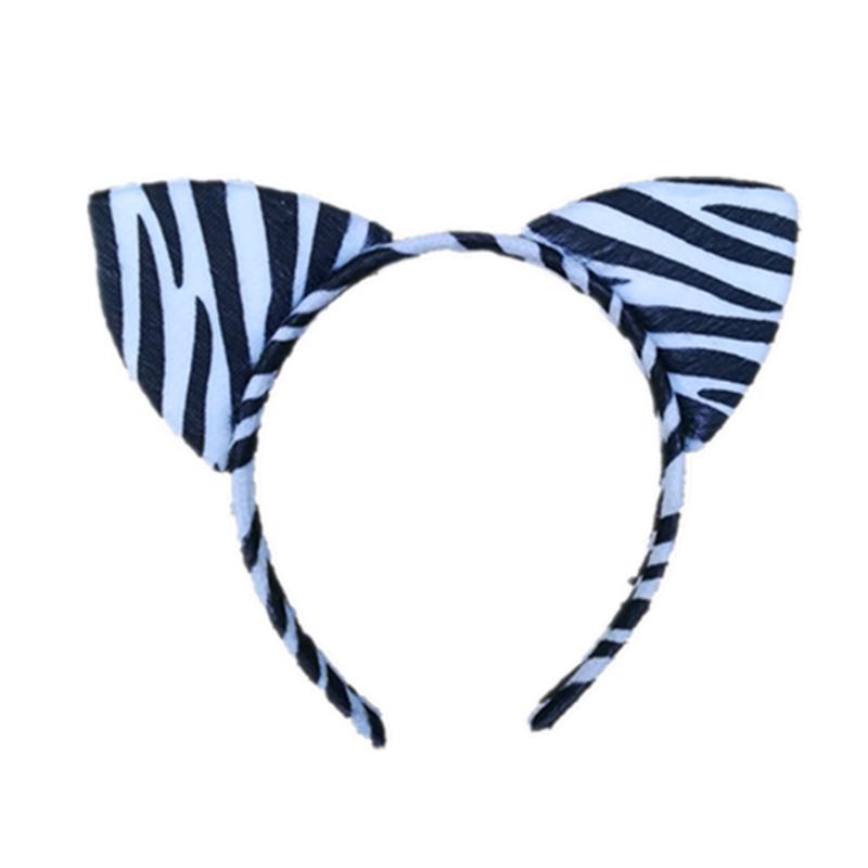 Cosplay Ear Headband Costume Accessories for Animal Theme Birthday Party Favor Adults Kids Cartoon Plush Hair Band Dress-up Photo Booth Props