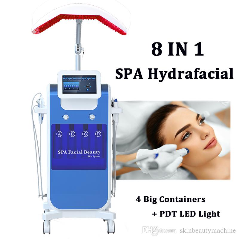 8 IN 1 machine hydra facial dermabrasion face clean equipment RF Bio-lifting Spa Facial Machine 7 Different color light
