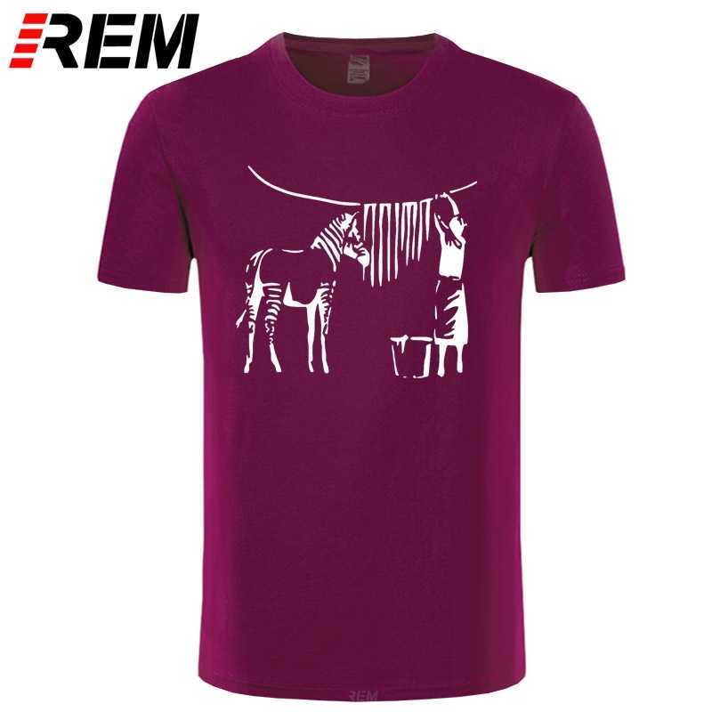 banksy zebra t shirt Print Short Sleeve S-3xl Normal Gift Fashion summer Pictures 210629