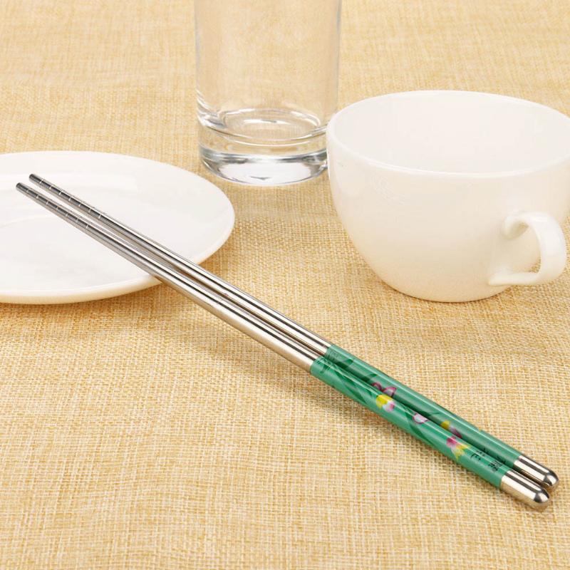 Fashion Chinese Style Length White Vine Pattern Stainless Steel Chopsticks Pair High Quality Top Tableware #50
Fashion Chinese Style Length White Vine Pattern Stainless Steel Chopsticks Pair High Quality Top Tableware #50