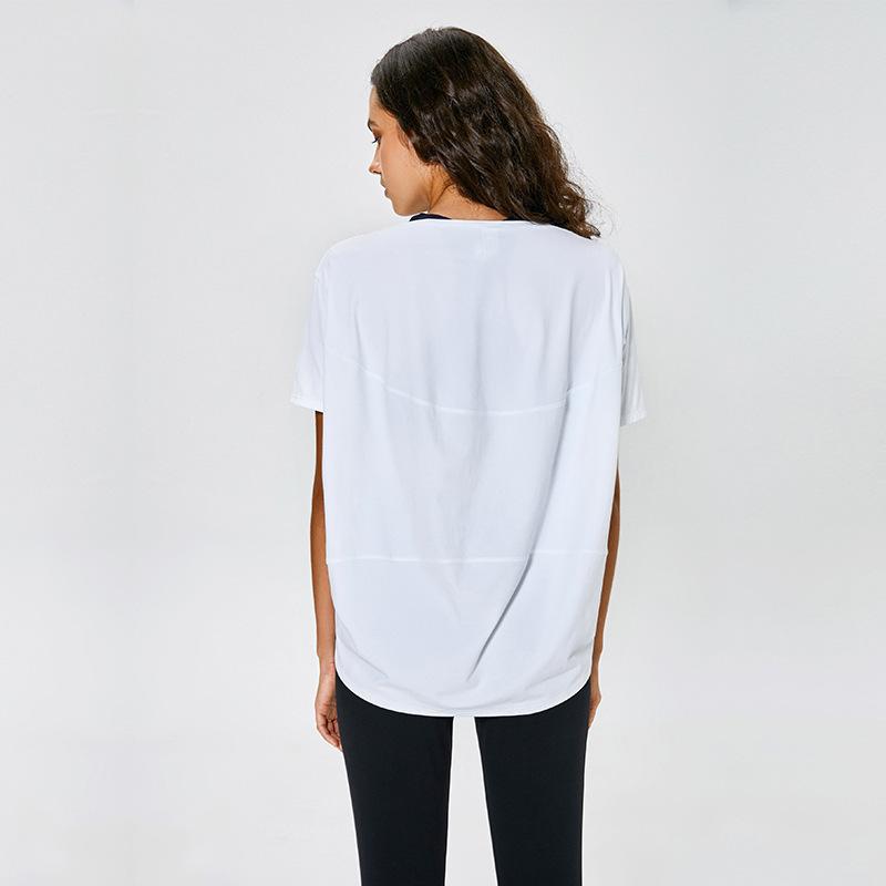 L-57 Yoga T-shirt tops solid culour loose outfit for running sports with 4 6 8 10 size, Black
L-57 Yoga T-shirt tops solid culour loose outfit for running sports with 4 6 8 10 size, Black
