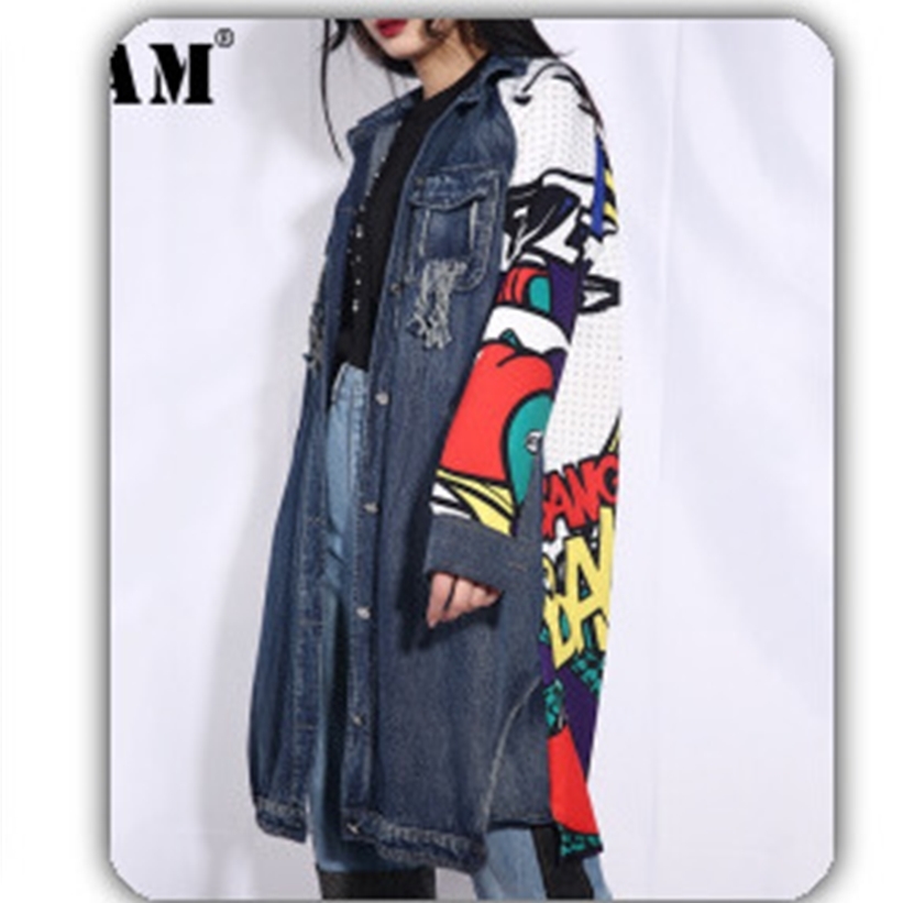 [EAM] Loose Fit Black Plaid Asymmetrical Sweatshirt New Round Neck Long Sleeve Women Big Size Fashion Tide Spring 1S382 201211