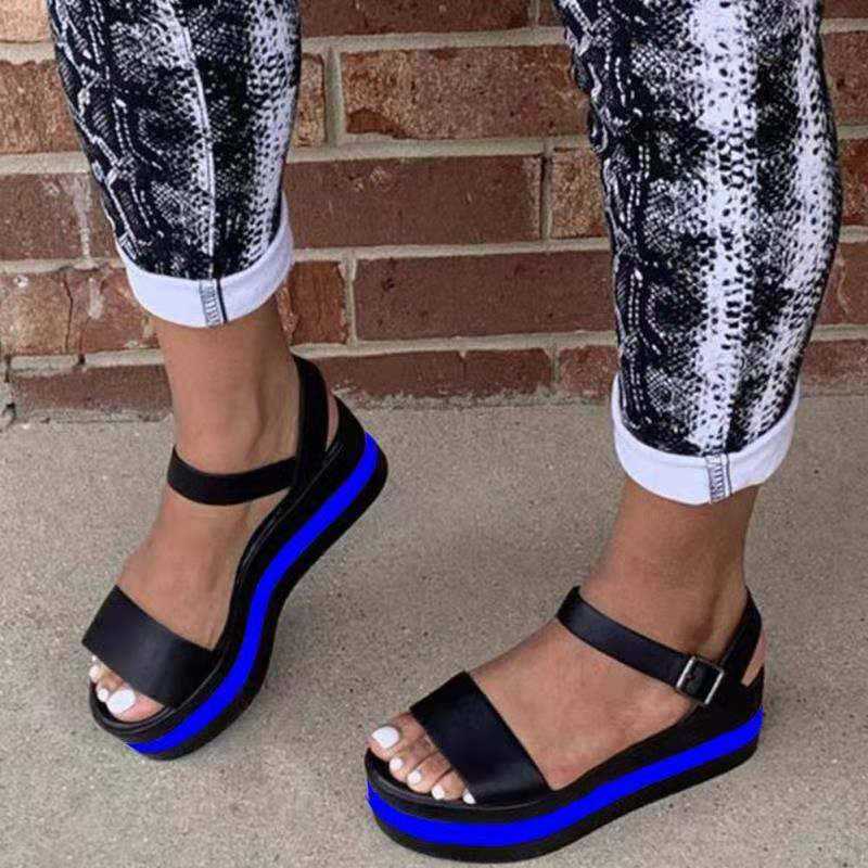 Dress Shoes Anti-Slip Thick Sole Concise Summer Flat Sandals Women Fashion Ankle Buckle Strap Casual Customized Big Size 43, Blue
Dress Shoes Anti-Slip Thick Sole Concise Summer Flat Sandals Women Fashion Ankle Buckle Strap Casual Customized Big Size 43, Blue