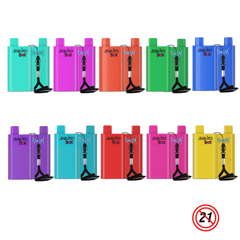 Stylish RandM Squid Box 5200 Vaping Disposable Electronic Cigarette Device 2%850mah Rechargeable Battery 12ml Prefilled Cartridge Vapes R&M Vaporizer Module
Stylish RandM Squid Box 5200 Vaping Disposable Electronic Cigarette Device 2%850mah Rechargeable Battery 12ml Prefilled Cartridge Vapes R&M Vaporizer Module