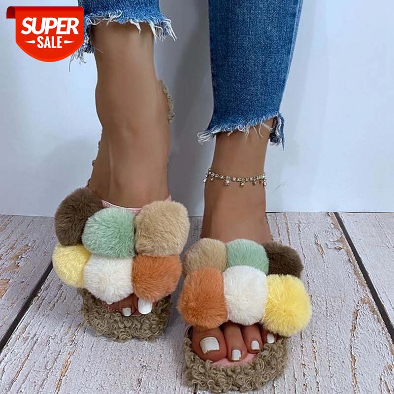 2021 New Women Sandals Furry Ball Women Flats Shoes For Slippers Soft Fur Ladies Sandals Slip On Designer Shoes Female #wN9Y, Black
2021 New Women Sandals Furry Ball Women Flats Shoes For Slippers Soft Fur Ladies Sandals Slip On Designer Shoes Female #wN9Y, Black