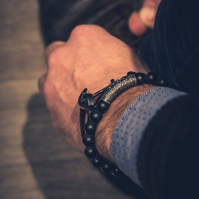 Black Leather Anchor Bracelet Men Bileklik Jewelry Beads Bracelets For Women Pulseras Mujer Bijoux Armband Mens Accessories Set
Black Leather Anchor Bracelet Men Bileklik Jewelry Beads Bracelets For Women Pulseras Mujer Bijoux Armband Mens Accessories Set