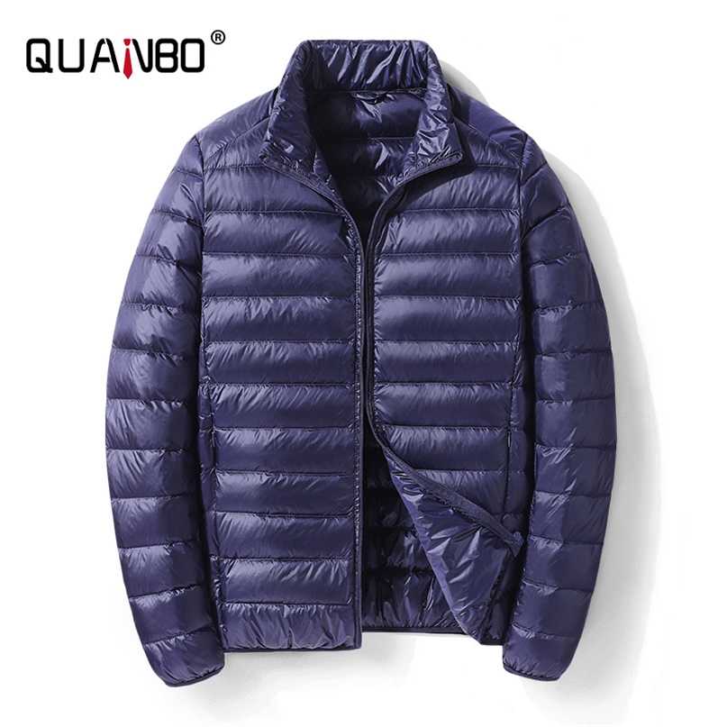 QUANBO Men's Lightweight Packable Down Jacket Breathable Puffy Coat Water-Resistant Top Quality Male Puffer Jacket 211204, Black
QUANBO Men's Lightweight Packable Down Jacket Breathable Puffy Coat Water-Resistant Top Quality Male Puffer Jacket 211204, Black