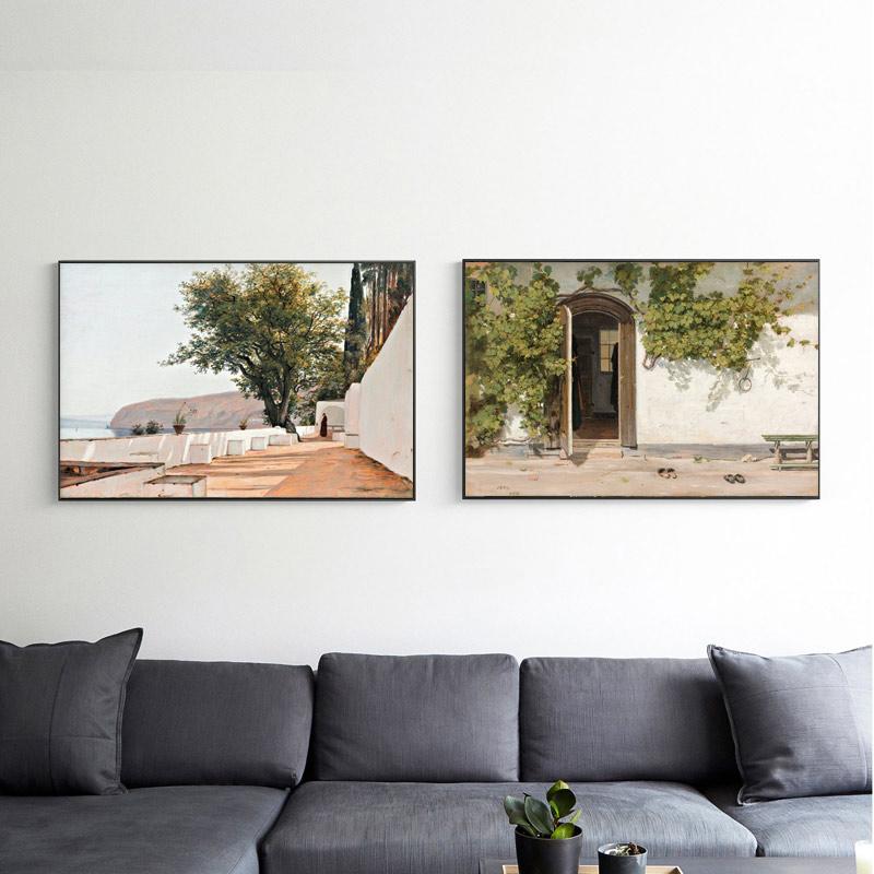 Vintage Landscape Oil Painting Masterpiece Reproduction Aesthetic Print Poster Canvas Painting Wall Art Pictures Room Home Decor