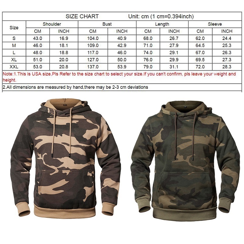 Plus Size Hoodies Camouflage Sweatshirt Men Hip Hop Cotton Tracksuit Sweat Hoodies Male Camo Hoody Military Hoodie US/EUR Size 201126
