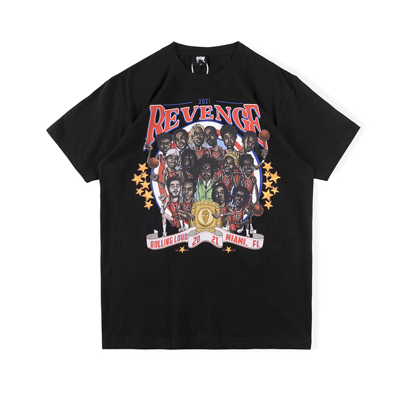 21ss USA Rolling Loud Cartoon Basketball Player Revenge T shirts Spring Summer Mens Tshirt Women Clothes Casual Cotton Tee, White;black
21ss USA Rolling Loud Cartoon Basketball Player Revenge T shirts Spring Summer Mens Tshirt Women Clothes Casual Cotton Tee, White;black