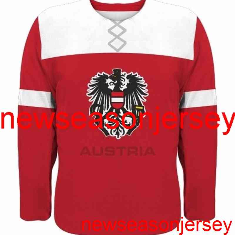 Custom sewing NEW 2021 Team Austria Hockey Jersey Vanek Grabner Raffl Pock Divis Nodl Mens Hockey Jersey XS-6XL, White
Custom sewing NEW 2021 Team Austria Hockey Jersey Vanek Grabner Raffl Pock Divis Nodl Mens Hockey Jersey XS-6XL, White