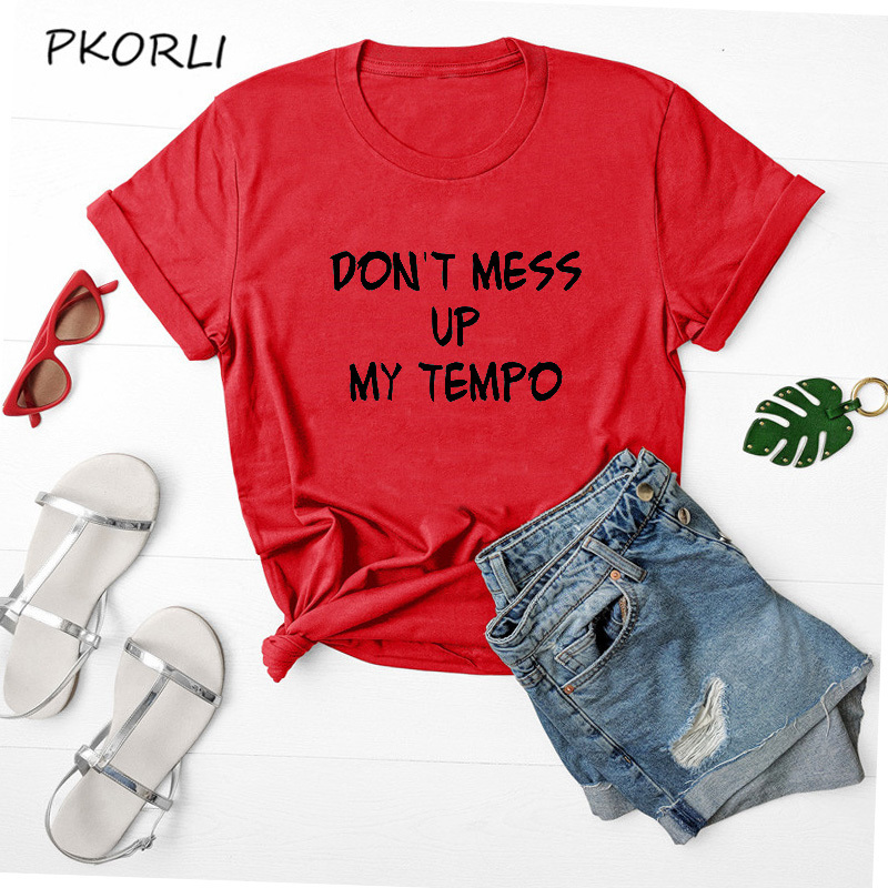 EXO Tempo Kpop Printed TShirt Women Men Casual Don't Mess Up My Tempo T Shirt Kpop Fashion Unisex Clothes Tee T200614