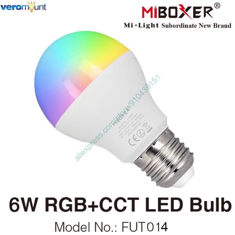 Bulbs MiBoxer FUT014 6W RGB+CCT Smart LED Bulb AC110V-220V E27 Dimmable Lamp 2.4G RF Remote WiFi APP Alexa Google Voice Control
Bulbs MiBoxer FUT014 6W RGB+CCT Smart LED Bulb AC110V-220V E27 Dimmable Lamp 2.4G RF Remote WiFi APP Alexa Google Voice Control