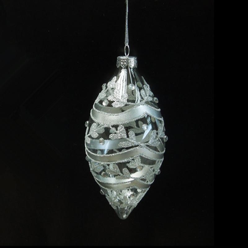 Christmas Decorations 6*12cm Small Size Silver Series Cone Shaped Glass Pendant Home Decoration Tree Hanger Ball Festival Hanging Ornament
Christmas Decorations 6*12cm Small Size Silver Series Cone Shaped Glass Pendant Home Decoration Tree Hanger Ball Festival Hanging Ornament