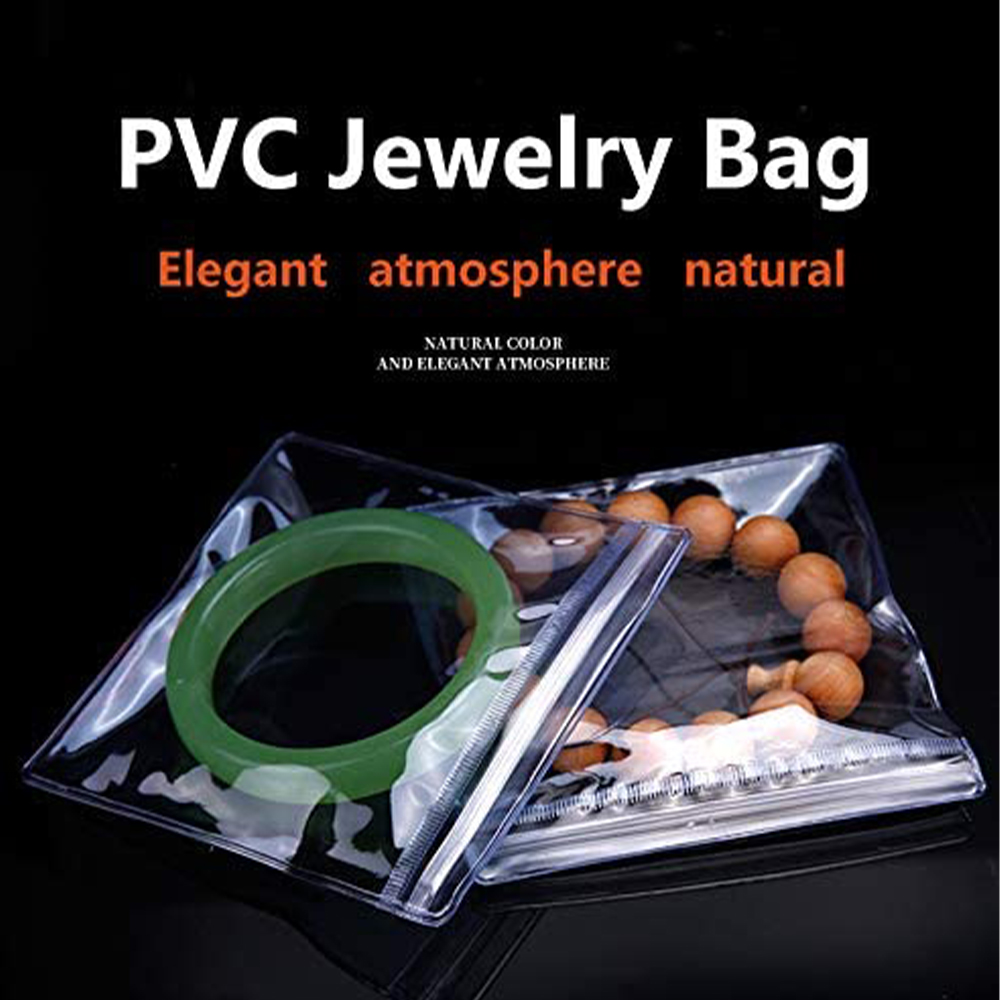 20pcs/lot Transparent PVC Jewelry Pouches Bags Clear Anti-Oxidation Zip Lock Earring Pendant Necklace Bracelet Storage Holder