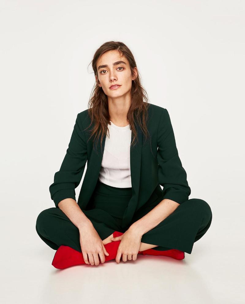 Winter New Style Woman Small Suit Short Jacket 2021 Fashion Singal Breasted Solid Roll-Up Sleeves Lapel Suit Jacket Female Trend