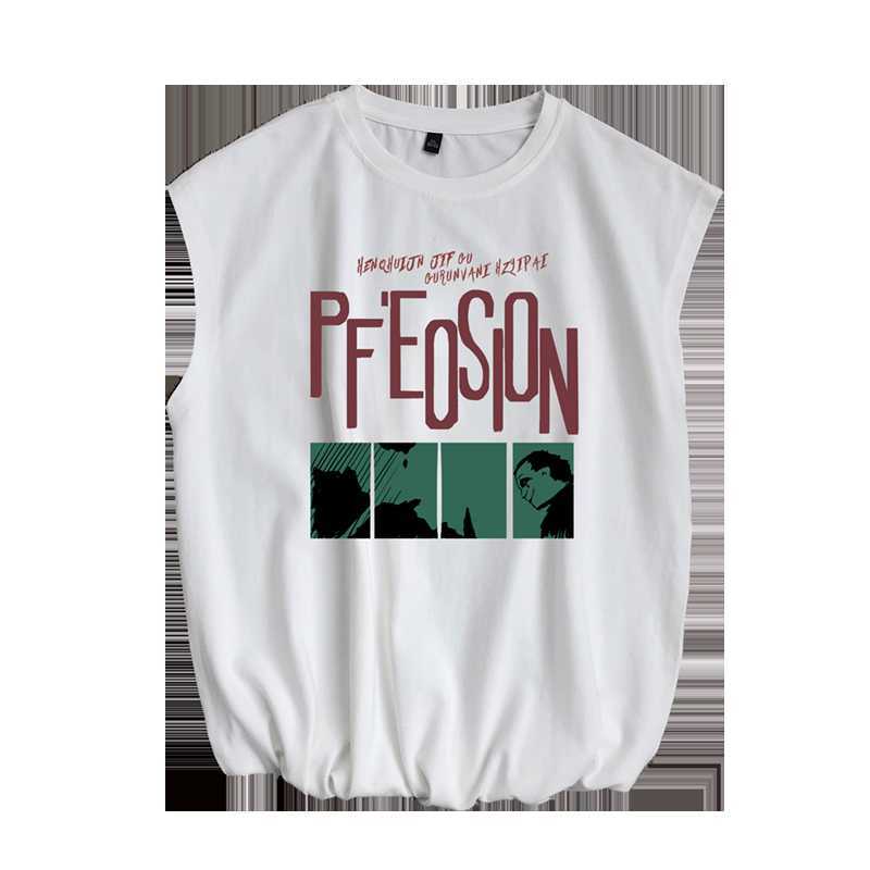 Summer Men's Sleeveless T Shirt Fashion Letter O Neck Mens Clothing rend Casual op ees Men M-5XL 210629