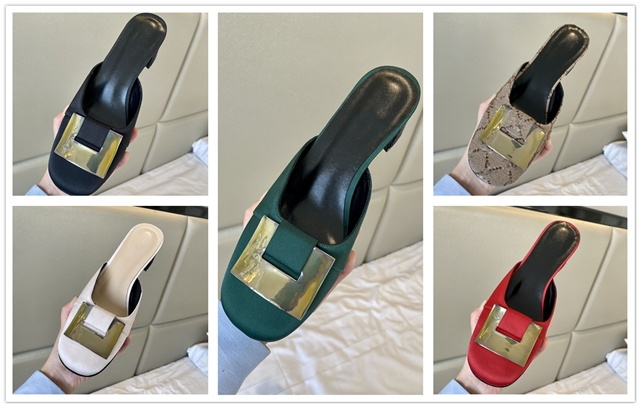 2022 Designer Women Heel Slipper Double G Real silk cloth Slippers Sandal Summer Classic Fashion Luxury Metal Belt Buckle Thick Heel 5cm Sandals, Clear
2022 Designer Women Heel Slipper Double G Real silk cloth Slippers Sandal Summer Classic Fashion Luxury Metal Belt Buckle Thick Heel 5cm Sandals, Clear