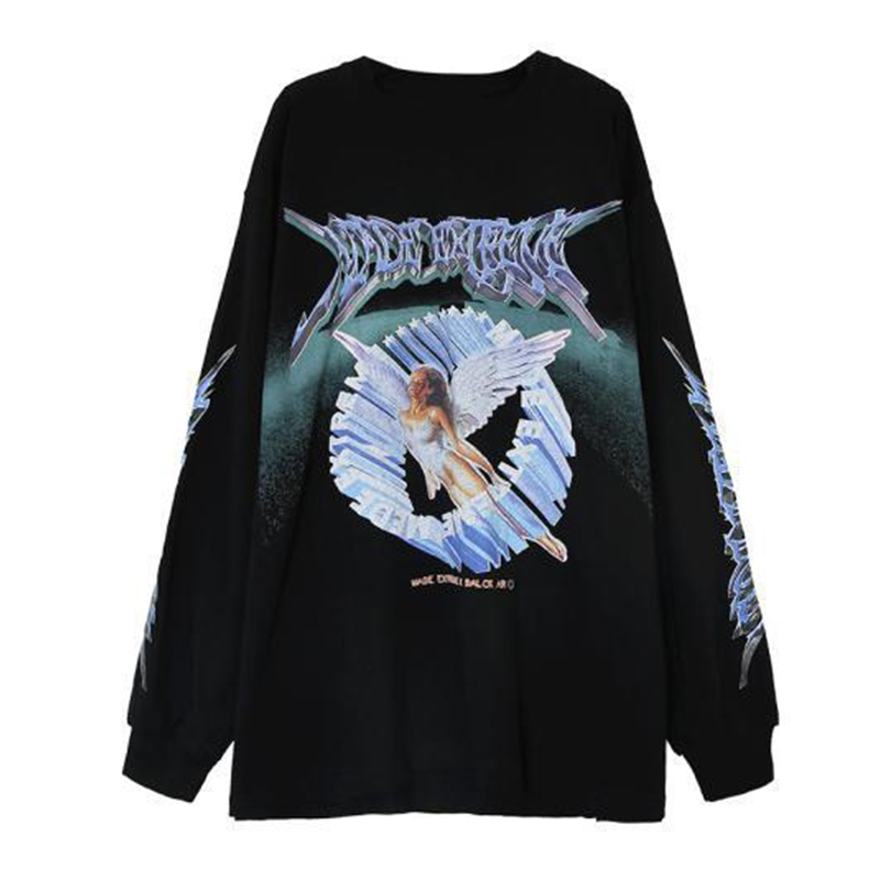 Halloween Skull Funny Cartons Print Fashion Girls Women Sweatshirt Loose Oversized Hoodie Drop-shoulder Casual Sport Plus Size 201102