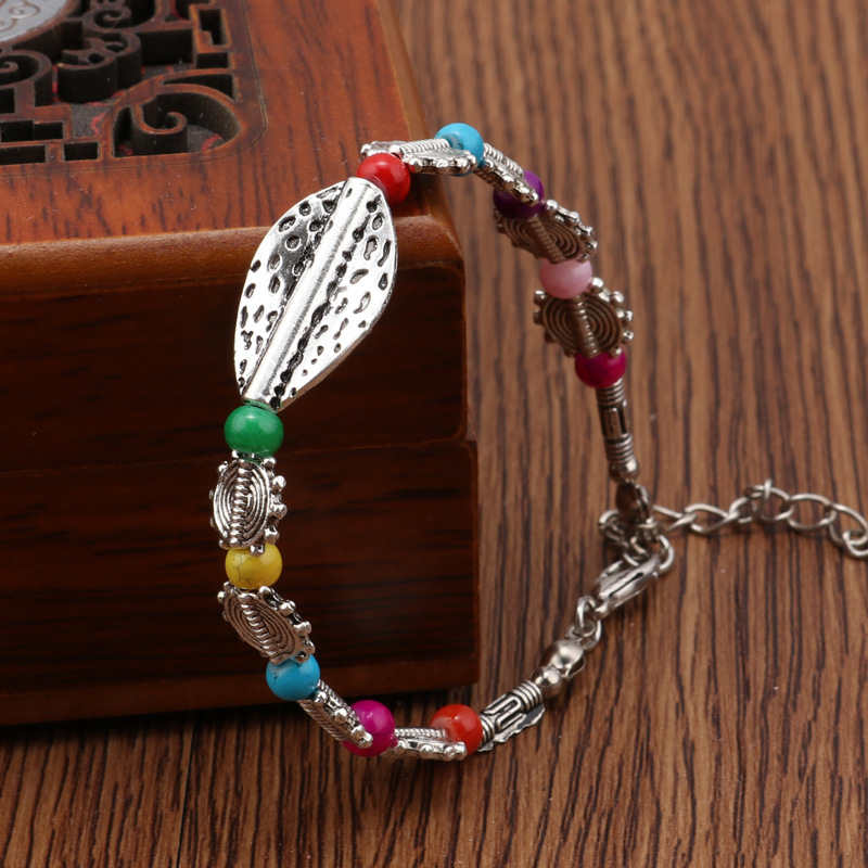 Leaf color beads Tibetan silver turquoise Charm Bracelets DYMTQB022 fashion gift national style women men's DIY bracelet
Leaf color beads Tibetan silver turquoise Charm Bracelets DYMTQB022 fashion gift national style women men's DIY bracelet