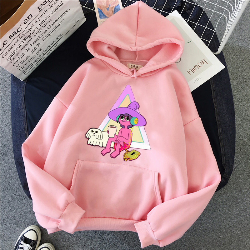 midnight gospel crazy Leisure Oversize Pullovers Korean Hoodies Women Hooded Warm Kawaii Womens Loose Streetwear Sweatshirts 201217