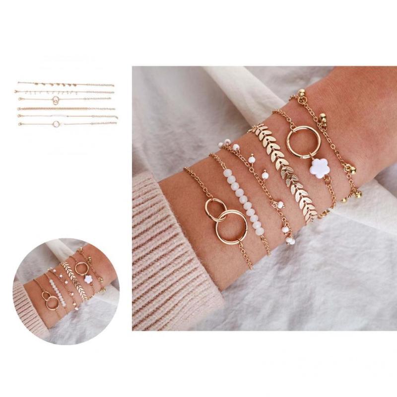 Bangle 6Pcs Women Bracelets Beads Ladies Electroplating Adjustable Bright Luster Chain For Banquet
Bangle 6Pcs Women Bracelets Beads Ladies Electroplating Adjustable Bright Luster Chain For Banquet