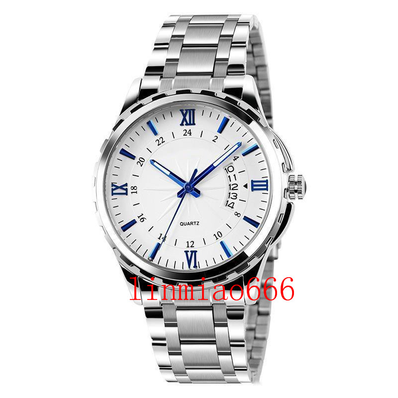 luxury men's 30m waterproof sports quartz calendar time watch, white dial, stainless steel strap, folding clasp, Slivery;brown
luxury men's 30m waterproof sports quartz calendar time watch, white dial, stainless steel strap, folding clasp, Slivery;brown