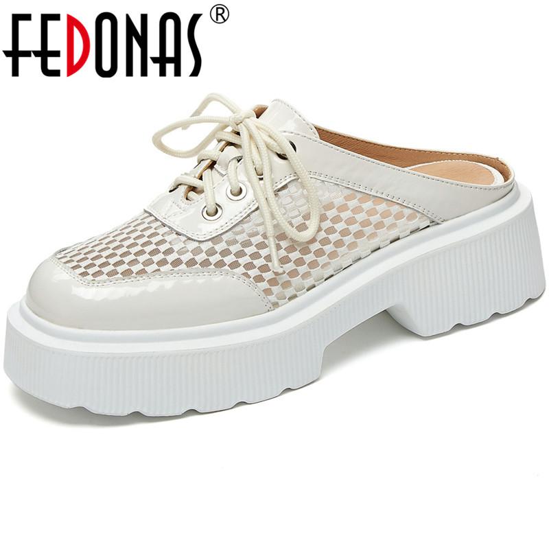 Dress Shoes FEDONAS Lace Up Summer Women Mules Genuine Leather Fashion Platform Chunky Heels Sandals Party Casual Woman, Black
Dress Shoes FEDONAS Lace Up Summer Women Mules Genuine Leather Fashion Platform Chunky Heels Sandals Party Casual Woman, Black